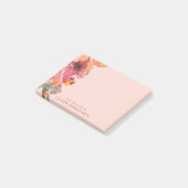 Romantiek van het bureau van de Waterverf Roze Post-it® Notes (Schuin)