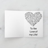 Romantiek voor de liefde van mijn leven Happy Vale Feestdagen Kaart (Binnen)