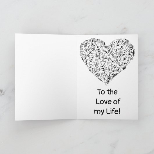 Romantiek voor de liefde van mijn leven Happy Vale Feestdagen Kaart (Binnen)