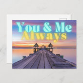 Romantieke eilandsteiger altijd briefkaart (Voorkant / Achterkant)