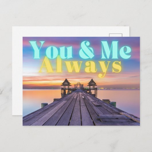 Romantieke eilandsteiger altijd briefkaart (Voorkant / Achterkant)