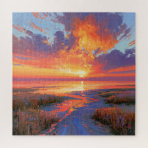 Romantieke Huisdecoratie Zonsondergang Canvasprint