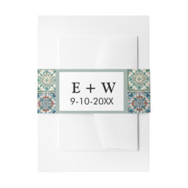 Romantieke Italiaanse Tegels Bestemming Trouwfeest Uitnodigingen Wikkel