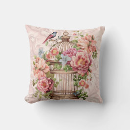 Romantieke vintage waterverf bloemkooi kussen