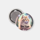Romantik Katze mit Blumen Magneet (Voorkant / Achterkant)
