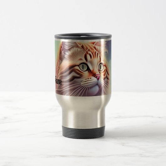 Romantik Katze mit Blumen Reisbeker (Center)