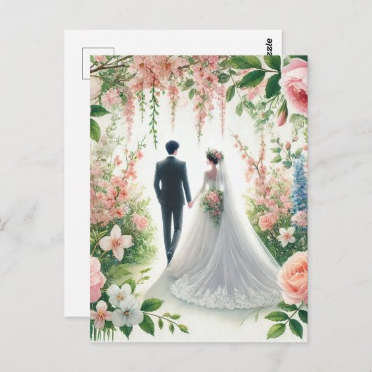 Romantik Wedding 5 Briefkaart (Voorkant / Achterkant)