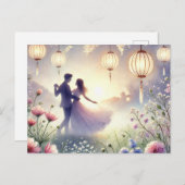 Romantik Wedding 8 Feestdagenkaart (Voorkant / Achterkant)