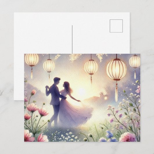 Romantik Wedding 8 Feestdagenkaart (Voorkant / Achterkant)