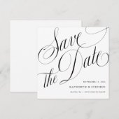 Romantique en legant Save the Date Kaart Square (Voorkant / Achterkant)