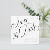 Romantique en legant Save the Date Kaart Square (Staand voorkant)