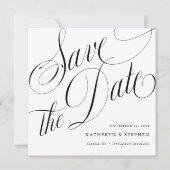 Romantique en legant Save the Date Kaart Square (Voorkant)