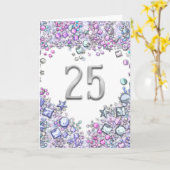 Romantisch 25-jarig huwelijksjubileum Hart Kaart (Gele Bloem)