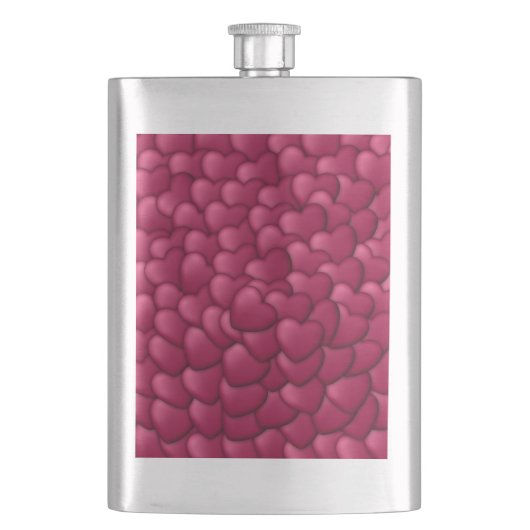 Romantisch 3D rood hartjes patroon-32322 Flacon (Voorkant)