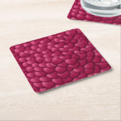 Romantisch 3D rood hartjes patroon-32322 Kartonnen Onderzetters (Schuin)