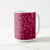 Romantisch 3D rood hartjes patroon-32322 Koffiemok (Voorkant rechts)