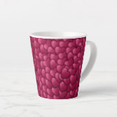 Romantisch 3D rood hartjes patroon-32322 Latte Mok (Rechterhoek)