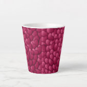 Romantisch 3D rood hartjes patroon-32322 Latte Mok (Voorkant)