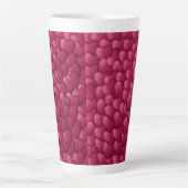 Romantisch 3D rood hartjes patroon-32322 Latte Mok (Voorkant)