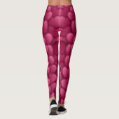 Romantisch 3D rood hartjes patroon-32322 Leggings (Achterkant)