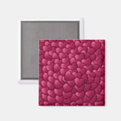 Romantisch 3D rood hartjes patroon-32322 Magneet (Voorkant / Achterkant)