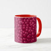 Romantisch 3D rood hartjes patroon-32322 Mok (Voorkant rechts)