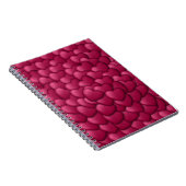 Romantisch 3D rood hartjes patroon-32322 Notitieboek (Rechterzijde)