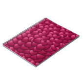 Romantisch 3D rood hartjes patroon-32322 Notitieboek (Linkerzijde)