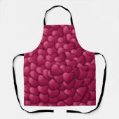 Romantisch 3D rood hartjes patroon-32322 Schort (Voorkant)