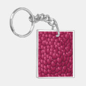 Romantisch 3D rood hartjes patroon-32322 Sleutelhanger (Voorkant Links)