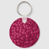 Romantisch 3D rood hartjes patroon-32322 Sleutelhanger (Achterkant)