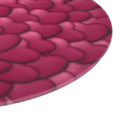 Romantisch 3D rood hartjes patroon-32322 Snijplank (Hoek)