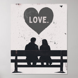 Romantisch 8x10 Grunge Valentijnsdag Liefde Poster