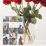 Romantisch Aangepast Jubileum Fotocollage Modern Kaart<br><div class="desc">Chique aanpasbare fotocollage kaart voor uw man,  vrouw,  vriendin of vriend op uw jubileum. Voeg 9 van uw favoriete relatie,  verloving of trouwfoto's toe en bestel deze aangepaste kaarten voor uw besties als een romantisch cadeau voor uw partner. Een mooie gepersonaliseerde kaart vol herinneringen.</div>