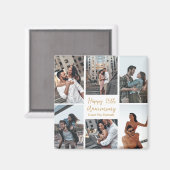 Romantisch Aangepast Jubileum Fotocollage Modern Magneet (Voorkant / Achterkant)