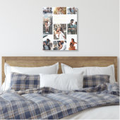 Romantisch Aangepast Jubileum Moderne Fotocollage Canvas Afdruk (Insitu (Slaapkamer))