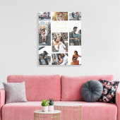 Romantisch Aangepast Jubileum Moderne Fotocollage Canvas Afdruk (Insitu (Woonkamer))