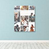 Romantisch Aangepast Jubileum Moderne Fotocollage Canvas Afdruk (Insitu (Houten vloer))