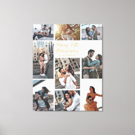Romantisch Aangepast Jubileum Moderne Fotocollage Canvas Afdruk