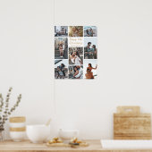 Romantisch Aangepast Jubileum Moderne Fotocollage Poster (Keuken)