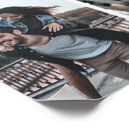 Romantisch Aangepast Jubileum Moderne Fotocollage Poster (Hoek)