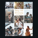 Romantisch Aangepast Jubileum Moderne Fotocollage Poster<br><div class="desc">Chique aanpasbare fotocollage poster voor uw man,  vrouw,  vriendin of vriend op uw jubileum. Voeg 9 van je favoriete relatie,  verloving of trouwfoto's toe en bestel deze print als een romantisch cadeau voor je partner. Een mooi persoonlijk cadeau vol herinneringen.</div>