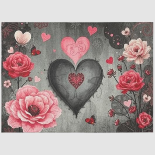 Romantisch Abstract gotisch weefselpapier Tissuepapier (Voorkant)