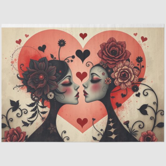 Romantisch Abstract gotisch weefselpapier Tissuepapier (Voorkant)