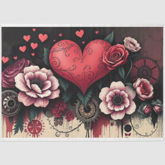 Romantisch Abstract gotisch weefselpapier Tissuepapier (Voorkant)