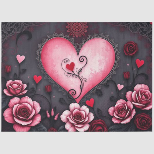 Romantisch Abstract gotisch weefselpapier Tissuepapier (Voorkant)