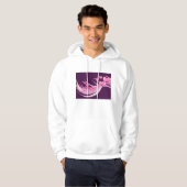 Romantisch Abstract roze harten ontwerp op Paarse Hoodie (Voorkant volledig)