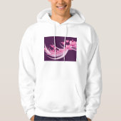 Romantisch Abstract roze harten ontwerp op Paarse Hoodie (Voorkant)