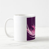 Romantisch Abstract roze harten ontwerp op Paarse Koffiemok (Links)