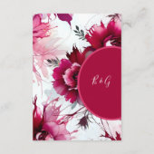 romantisch abstract zomerbloesem roos bruiloft informatiekaartje (Achterkant)